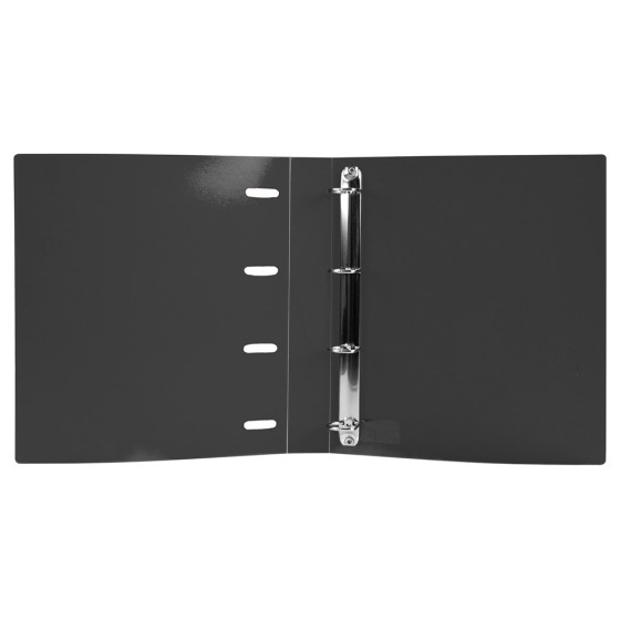 Carpeta con recambio liderpapel a4 cuadro 5mm 100 hojas 80g polipropileno 4 anillas 40mm negro opaco