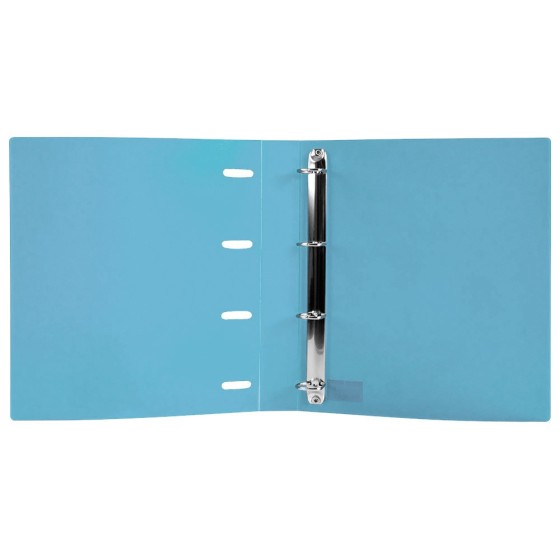 Carpeta con recambio liderpapel a4 cuadro 5mm 100 hojas 80g polipropileno 4 anillas mixtas 25mm celeste
