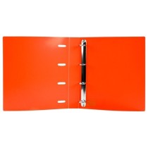 Carpeta con recambio liderpapel a4 cuadro 5mm 100 hojas 80g polipropileno 4 anillas 25mm color naranja