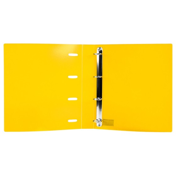 Carpeta con recambio liderpapel a4 cuadro 5mm 100 hojas 80g polipropileno 4 anillas 25mm color amarillo