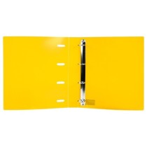 Carpeta con recambio liderpapel a4 cuadro 5mm 100 hojas 80g polipropileno 4 anillas 25mm color amarillo