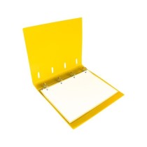 Carpeta con recambio liderpapel a4 cuadro 5mm 100 hojas 80g polipropileno 4 anillas 25mm color amarillo