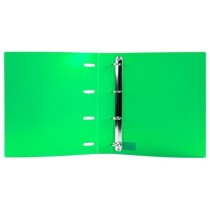 Carpeta con recambio liderpapel a4 cuadro 5mm 100 hojas 80g polipropileno 4 anillas mixtas 25mm verde