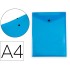 Carpeta liderpapel dossier broche polipropileno din a4 formato vertical con fuelle azul translucido
