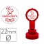 Sello artline emoticono excelente color rojo 22 mm diametro