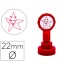 Sello artline emoticono estrella color rojo 22 mm diametro