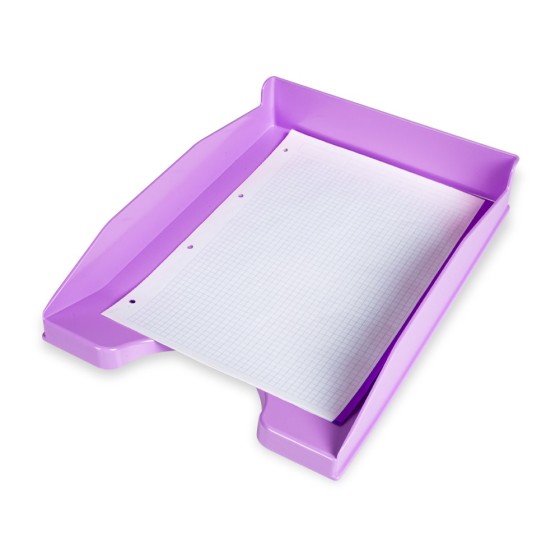 Bandeja sobremesa plastico q-connect lavanda opaco 240x70x340 mm