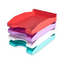 Bandeja sobremesa plastico q-connect lavanda opaco 240x70x340 mm