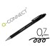 Boligrafo q-connect retractil con grip 0,7 mm color negro