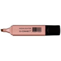 Rotulador q-connect fluorescente pastel rosa punta biselada