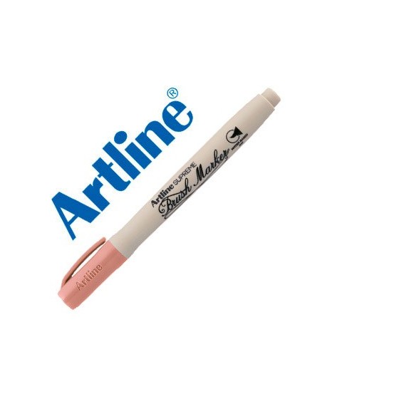 Rotulador artline supreme brush pintura base de agua punta tipo pincel trazo variable melocoton