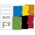Cuaderno espiral papercop folio tapa extradura 80 hojas pauta 5 2,5 mm con margen 70 gr colores surtidos