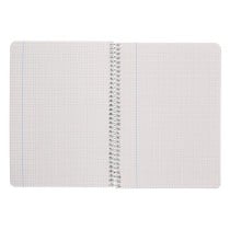 Cuaderno espiral liderpapel cuarto ecouse tapa cartulina kraft 80h papel reciclado 80 grcuadro 4mm