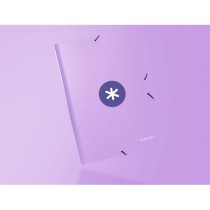 Carpeta liderpapel antartik gomas a4 3 solapas carton forrado color lavanda