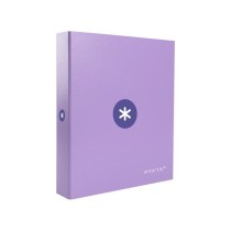 Carpeta 4 anillas 40 mm mixtas liderpapel antartik a4 forrada color lavanda