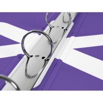 Carpeta con recambio liderpapel antartik a4 cuadro 5mm forrada 4 anillas 25mm color lavanda