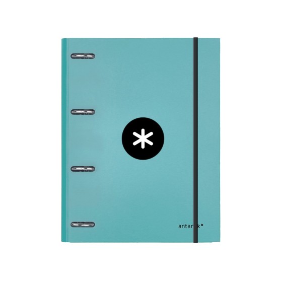 Carpeta con recambio liderpapel antartik a4 cuadro 5mm forrada 4 anillas 25mm color menta