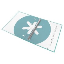 Carpeta con recambio liderpapel antartik a4 cuadro 5mm forrada 4 anillas 25mm color menta