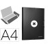 Carpeta liderpapel antartik gomas a4 3 solapas carton forrado color negro