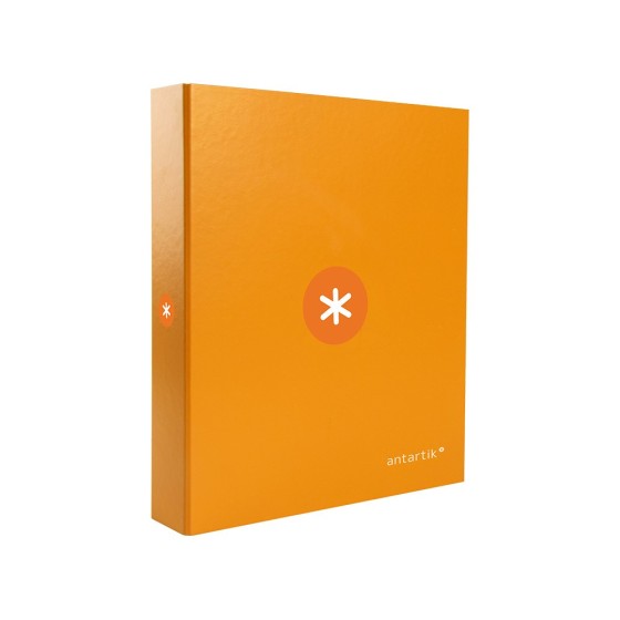 Carpeta 4 anillas 40 mm mixtas liderpapel antartik a4 forrada color mostaza