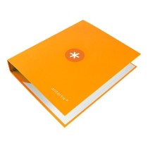 Carpeta 4 anillas 40 mm mixtas liderpapel antartik a4 forrada color mostaza