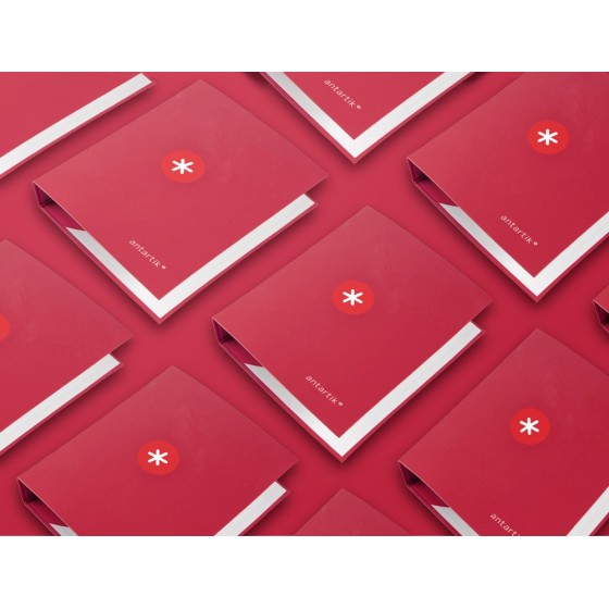 Carpeta 4 anillas 40 mm mixtas liderpapel antartik a4 forrada color frambuesa