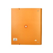 Carpeta con recambio liderpapel antartik a4 cuadro 5 mm forrada 4 anillas 40mm redondas color mostaza
