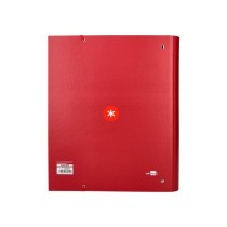 Carpeta con recambio liderpapel antartik a4 cuadro 5 mm forrada 4 anillas 40mm redondas color frambuesa