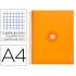 Cuaderno espiral liderpapel a4 micro antartik tapa forrada120h 100 gr cuadro 5mm 5 banda4 taladros color mostaza