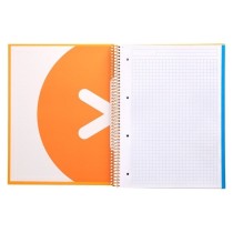 Cuaderno espiral liderpapel a4 micro antartik tapa forrada120h 100 gr cuadro 5mm 5 banda4 taladros color mostaza