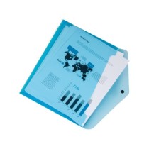 Carpeta liderpapel dossier broche transparente din a4 colores surtidos paquete de 5 retractilado