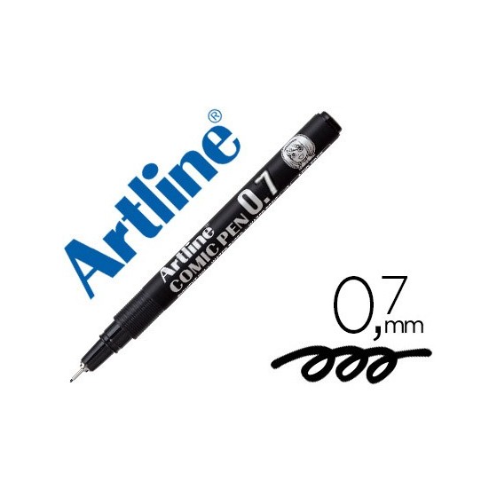 Rotulador artline calibrado micrometrico negro comic pen ek-287 punta poliacetal 0,7 mm resistente al agua