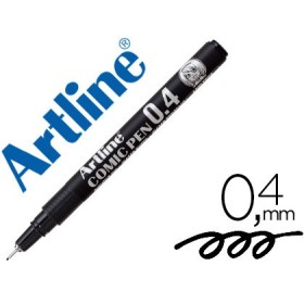 Rotulador artline calibrado micrometrico negro comic pen ek-284 punta poliacetal 0,4 mm resistente al agua