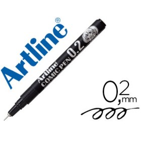 Rotulador artline calibrado micrometrico negro comic pen ek-282 punta poliacetal 0,2 mm resistente al agua