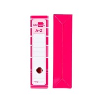Archivador de palanca liderpap el a4 filing system forrado sin rado lomo 80mm rosa con caja y compresor metalico