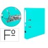 Archivador de palanca liderpapel folio documenta forrado pvc con rado lomo 52 mm verde claro compresor