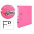 Archivador de palanca liderpapel folio documenta forrado pvc con rado lomo 52 mm rosa compresor metalico