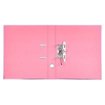 Archivador de palanca liderpapel folio documenta forrado pvc con rado lomo 52 mm rosa compresor metalico