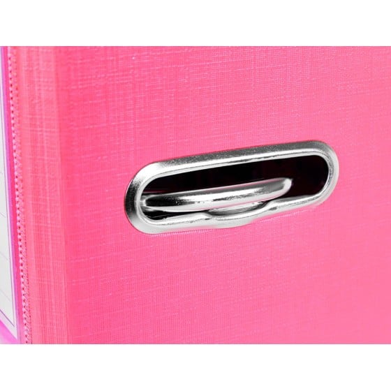 Archivador de palanca liderpapel folio documenta forrado pvc con rado lomo 52 mm rosa compresor metalico