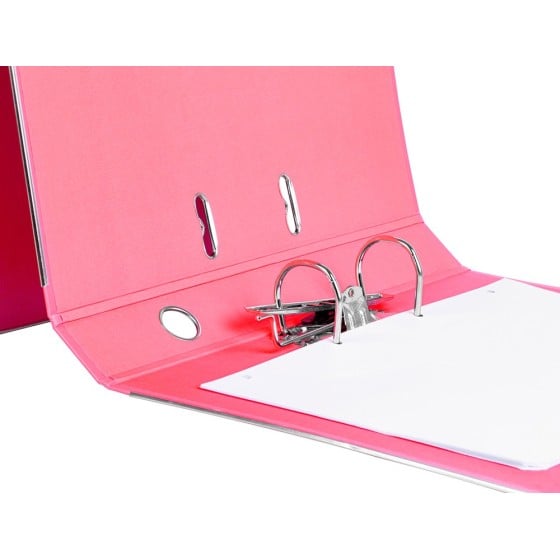 Archivador de palanca liderpapel folio documenta forrado pvc con rado lomo 52 mm rosa compresor metalico