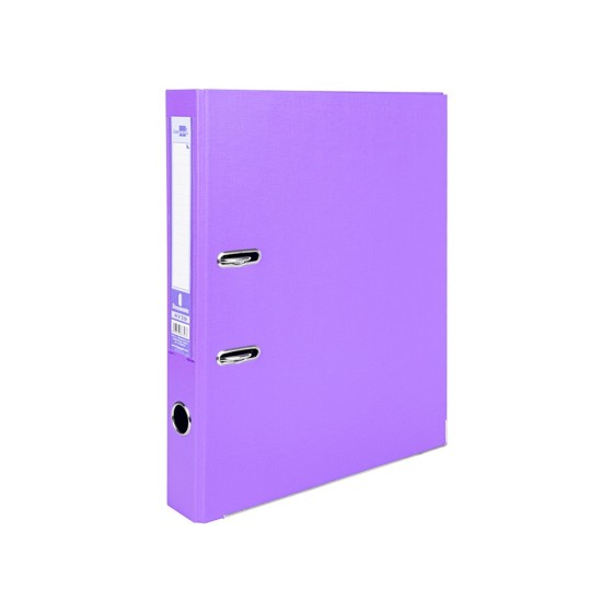 Archivador de palanca liderpapel folio documenta forrado pvc con rado lomo 52 mm lila compresor metalico