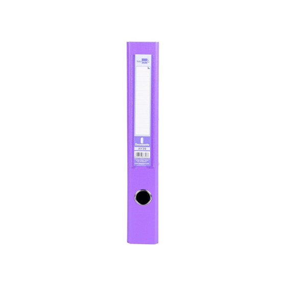 Archivador de palanca liderpapel folio documenta forrado pvc con rado lomo 52 mm lila compresor metalico