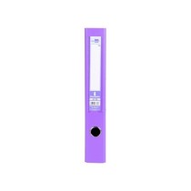 Archivador de palanca liderpapel folio documenta forrado pvc con rado lomo 52 mm lila compresor metalico