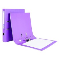 Archivador de palanca liderpapel folio documenta forrado pvc con rado lomo 52 mm lila compresor metalico