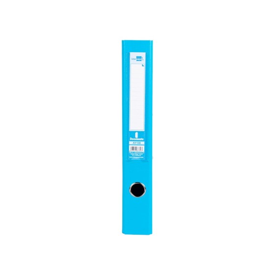 Archivador de palanca liderpapel folio documenta forrado pvc con rado lomo 52 mm celeste compresor metalico