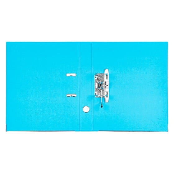 Archivador de palanca liderpapel folio documenta forrado pvc con rado lomo 52 mm celeste compresor metalico