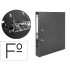 Archivador de palanca liderpapel folio documenta forrado pvc con rado lomo 52 mm negro compresor metalico