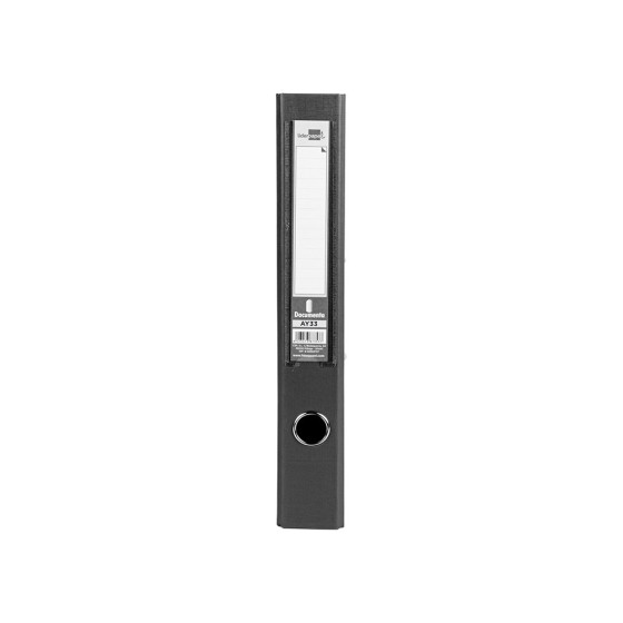 Archivador de palanca liderpapel folio documenta forrado pvc con rado lomo 52 mm negro compresor metalico