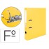 Archivador de palanca liderpapel folio documenta forrado pvc con rado lomo 52 mm amarillo compresor