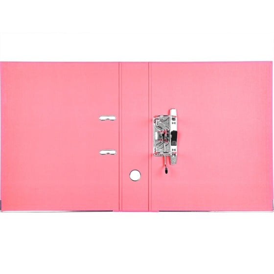 Archivador de palanca liderpapel folio documenta forrado pvc con rado lomo 75 mm rosa compresor metalico